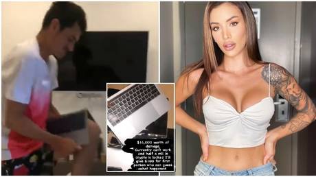 &lsquo;That boy needs help&rsquo;: Tennis star Tomic&rsquo;s lover Vanessa Sierra shares troubling footage of him OBLITERATING her computer (VIDEO)
