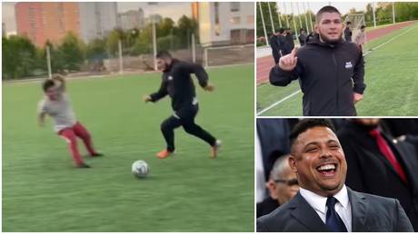 Khabib compares himself to Brazil icon Ronaldo &ndash; with cheeky weight reference &ndash; as ex-UFC champ shows off skills in new video