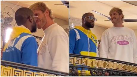 Floyd Mayweather pledges to show Logan Paul &lsquo;the difference between YouTube boxing and elite boxing&rsquo; at tense staredown (VIDEO)