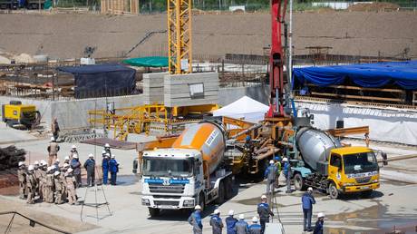 Handout photo by Rosatom: The start of construction of the newest fast-neutron nuclear reactor BREST-OD-300 in Seversk, Tomsk region, Russia © Sputnik