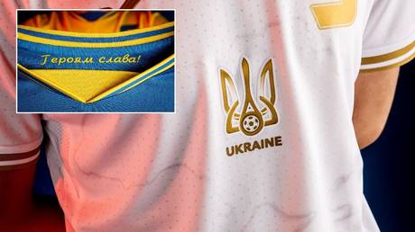 The Ukraine kits have caused anger since they were released ahead of Euro 2020. © Facebook@ Andrii Pavelko via Reuters