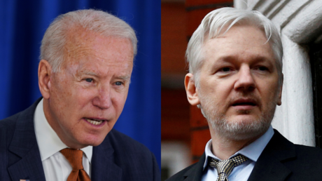 Joe Biden and Julian Assange © Reuters / Kevin Lamarque and Peter Nicholls