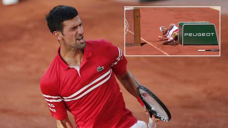 Djokovic recovered from two sets down and a nasty fall to claim glory in Roland-Garros. © Reuters / Twitter