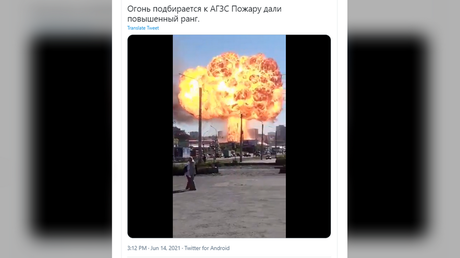 6 injured after gas station fire triggers powerful explosions with mushroom clouds in Siberia&rsquo;s largest city (VIDEOS)