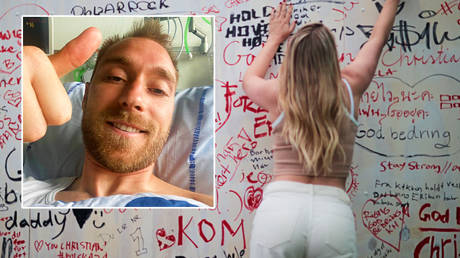 Christian Eriksen has updated fans on his recovery © Twitter / DBUfodbold | © Hannah Mckay / Reuters