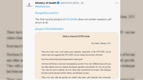 Screenshot © Twitter / @MoHFW_INDIA