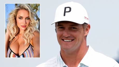 Paige Spiranac (left) has tipped Bryson Dechambeau at the US Open golf 2021 © _paige.renee / Instagram | © Geoff Burke / USA Today Sports via Reuters