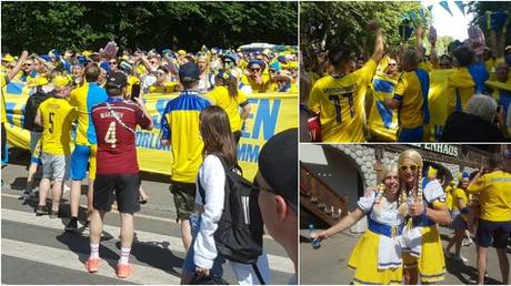 WATCH: Sweden fans TAKE OVER St. Petersburg before Euro 2020 clash with Slovakia