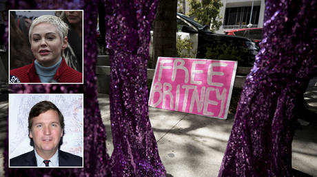 &lsquo;While we&rsquo;ve been entertained by her, Spears has been tortured&rsquo;: Rose McGowan makes plea to #FreeBritney on Tucker Carlson show