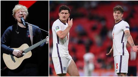 &lsquo;Cruel and unusual punishment&rsquo;: Fans ridicule Ed Sheeran England camp visit ahead of Euro 2020 last 16 clash with Germany