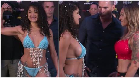 &lsquo;Weigh-in outfit was on point&rsquo;: Gonzalez treats fans to pearl-themed display as she faces off ahead of bare-knuckle debut (VIDEO)