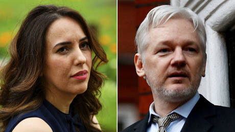 (L) Stella Moris © REUTERS/Dylan Martinez; (R) Julian Assange © REUTERS/Peter Nicholls