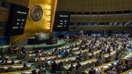 FILE PHOTO. United Nations General Assembly vote to address the economic, commercial and financial embargo imposed by the U.S. against Cuba at the United Nations headquarters in New York. © Reuters / Lucas Jackson.