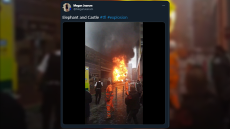 WATCH: Major BLAZE breaks out close to London&rsquo;s Elephant and Castle rail station, explosion reported