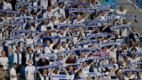 Finland fans watched their team in action twice in St. Petersburg. © Reuters