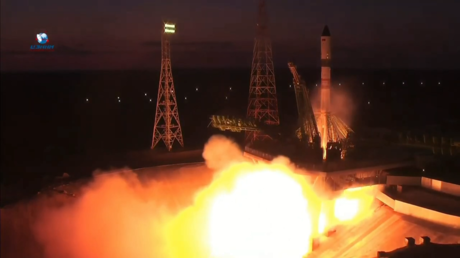 WATCH: Russian rocket carrying food, water & fuel for astronauts on International Space Station launches from Baikonur Cosmodrome