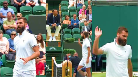 Benoit Paire did not take kindly to a ruling that he was not trying at Wimbledon © Twitter / beinsports_fr