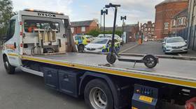 ‘Waste of taxpayer money:’ UK police mocked online for using 7.5-ton truck to tow away an e-scooter
