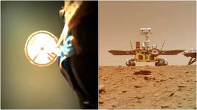China releases new VIDEOS and SOUNDS of Martian rover landing, rolling off platform & patrolling the Red Planet