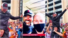 TV reporter hoodwinked by Jurgen Klopp doppelganger ‘drinking a beer’ with England fans after Euro 2020 win over Germany (VIDEO)