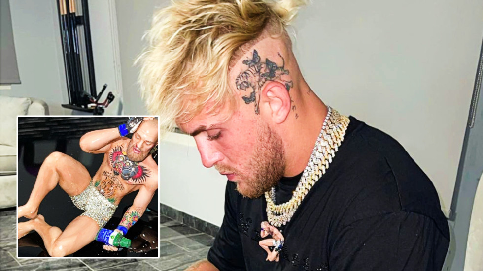 ‘F*ck you, b*tch’: Jeweler puts $100,000 necklace of KO’d Conor McGregor around swearing Jake Paul’s neck ahead of UFC 264 (VIDEO)