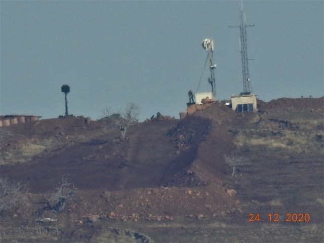 The Turkish military base in Quqfin providing surveillance for HTS/Al-Qaeda. Photo: Syrian Media in Jurin.