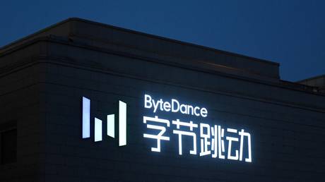 FILE PHOTO. The headquarters of ByteDance, the parent company of video sharing app TikTok, is seen in Beijing. © AFP / GREG BAKER