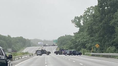 Police issue ‘shelter-in-place’ order for Massachusetts town as several armed men flee into woods