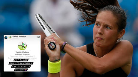 Net loss: Russian footballer is fined three months’ wages for ‘calling tennis ace Kasatkina a f*cking wh*re’ over Wimbledon defeat