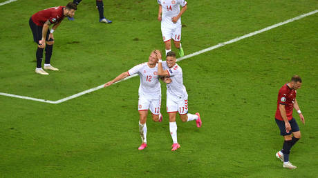 Denmark saw off the Czech Republic in Baku to book a Euro 2020 semi-final spot. © Reuters