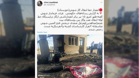 Iran fuel pipeline explosion caused by gas leak kills 3, injures 4 &ndash; state news agency (PHOTO, VIDEO)