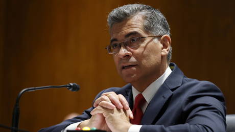 Xavier Becerra, secretary of the Department of Health and Human Services, testifies at the US Capitol