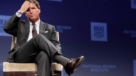 Fox News host Tucker Carlson at the National Review Institute's Ideas Summit in Washington, DC March 29, 2019.