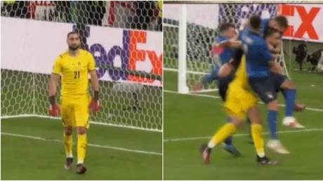 &lsquo;ICE COLD&rsquo;: Italy hero Donnarumma goes viral for Euro 2020 penalty save reaction as Bonucci and Chiellini troll England (VIDEO)