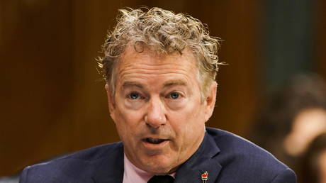 US Senator Rand Paul is shown during a Senate hearing in May.