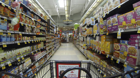 Breakfast cereal is shown for sale at a Ralphs grocery store in Del Mar, California, US