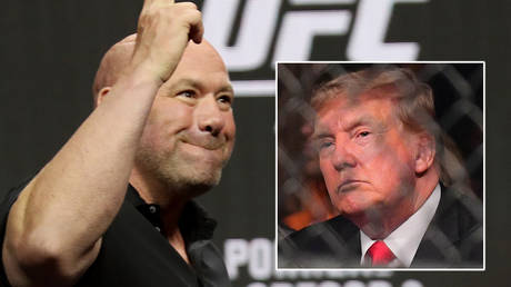 Dana White (left) welcomed Donald Trump to UFC 264 © Steve Marcus / Reuters | © Gary A Vasquez / USA Today Sports via Reuters