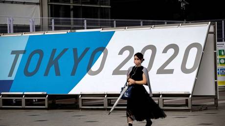 The Tokyo 2020 Olympic press center in Japan, July 9, 2021. © Behrouz Mehri/AFP