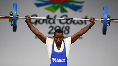 Weightlifter Julius Ssekitoleko pictured in action in 2018. © Getty Images