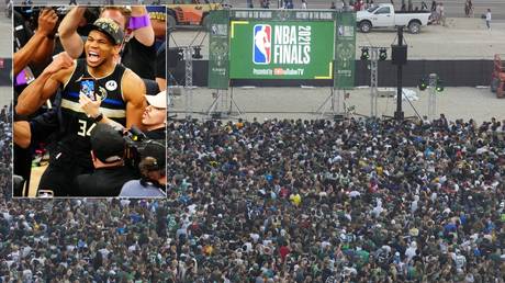 &lsquo;Terrifying moments&rsquo;: Party turns sour with gunshots reported as Milwaukee fans mark first NBA Finals win in 50 years (VIDEOS)