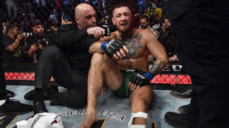 &lsquo;Have more respect&rsquo;: Conor McGregor SHOULDN&rsquo;T have been interviewed by Joe Rogan in aftermath of horror leg break, says pal Lobov