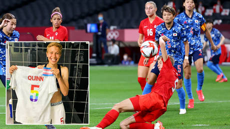 Quinn in action for Canada at the Olympics © Kim Hong-Ji / Reuters | © Instagram / thequinny5