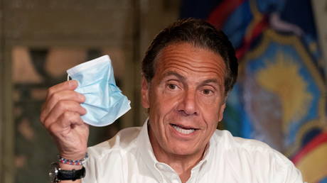 FILE PHOTO: New York Governor Andrew Cuomo speaks in New York City, New York, US, May 27, 2021.