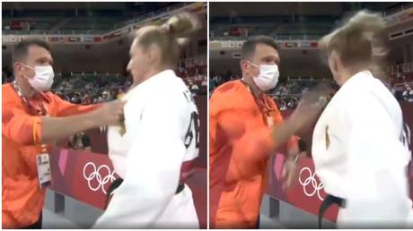 &lsquo;Better than a coffee&rsquo;: Coach SLAPS German judoka in bizarre viral warm-up routine at Tokyo 2020 Olympics (VIDEO)