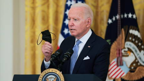 President Joe Biden speaking in the White House on July 29, 2021 © REUTERS/Evelyn Hockstein