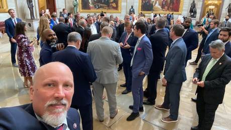 ‘Don’t arrest me Pelosi’: House Republicans protest mask rules by walking to Senate side of Capitol