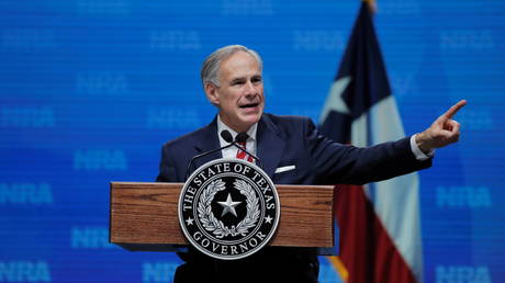 FILE PHOTO: Texas Governor Greg Abbott speaks in Dallas, Texas, US, May 4, 2018.