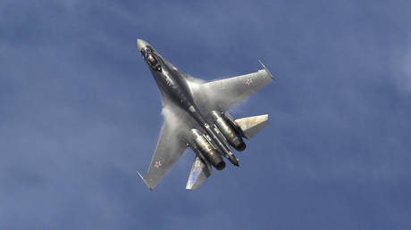 FILE PHOTO. A Sukhoi SU-35 fighter jet.