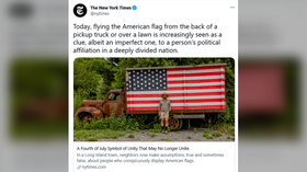 'If you love your country, you're probably on the right': NY Times panned after suggesting US flag now represents conservatism
