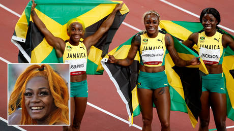 Suspended star Richardson hails ‘powerful, strong black women’ for ‘dominating’ sprinting after Olympic 100m record falls (VIDEO)